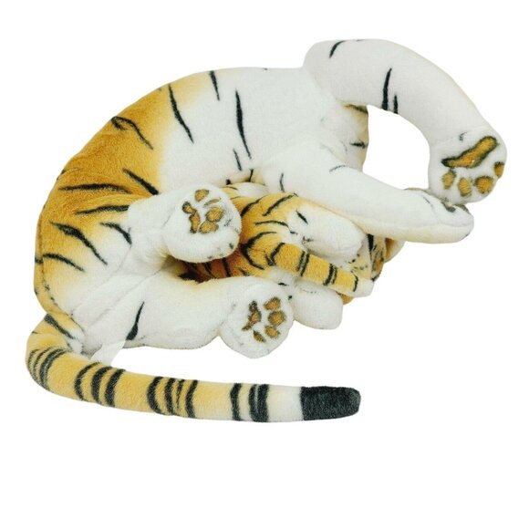 Bengal Tiger with Cub Plush Large Realistic Mom Baby Lying Down Stuffed Animal - Picture 3 of 8